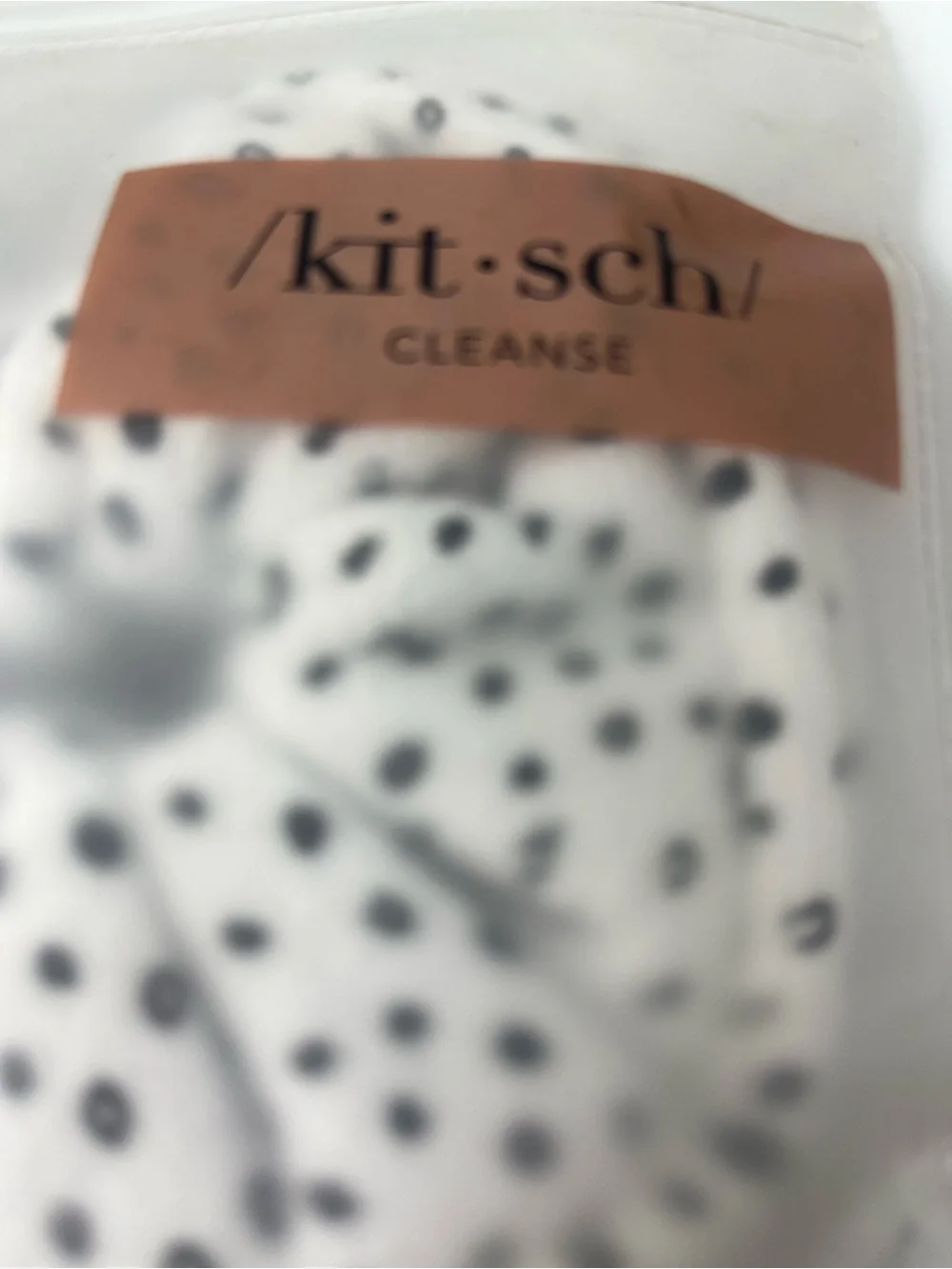 Kitsch White Polka Dot Hair Towel Scrunchies - Set